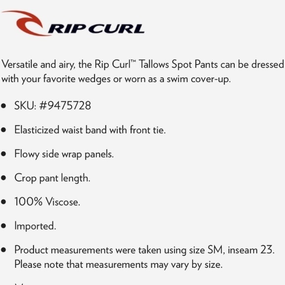RIP Curl Tallows Spot Wrap Pants - Picture 14 of 16